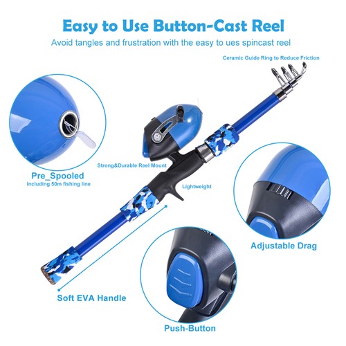 Kids fishing rod - kids, reel