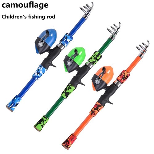 Green kids fishing pole - fishing,