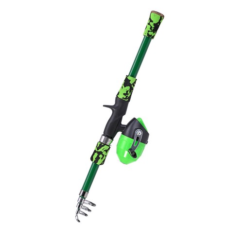 Green kids fishing pole for - fishing,