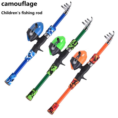 Green kids fishing pole for - green,