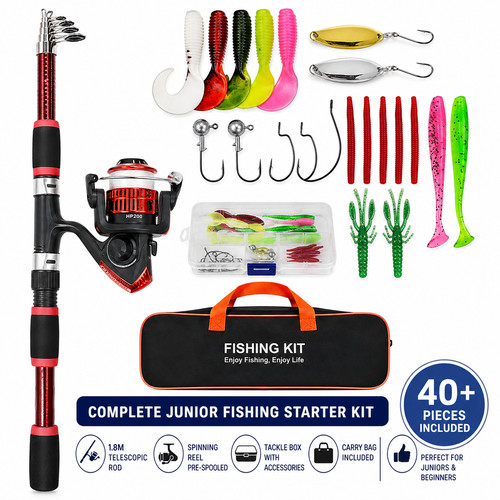 Kids fishing rod reel set - fishing,