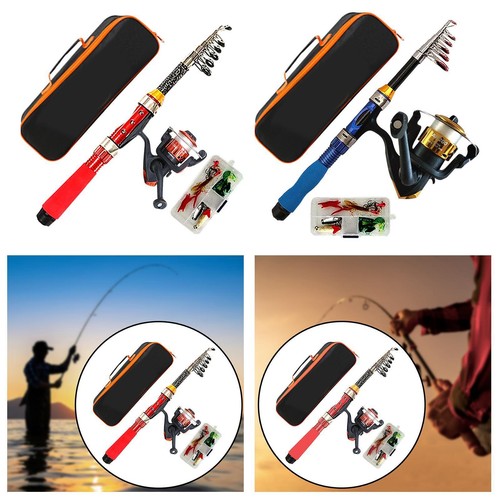 Kids fishing rod set travel - rod,